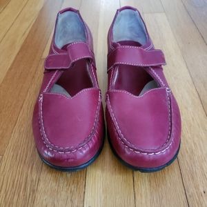 Wolky Ojibwa Red Leather Mary Jane